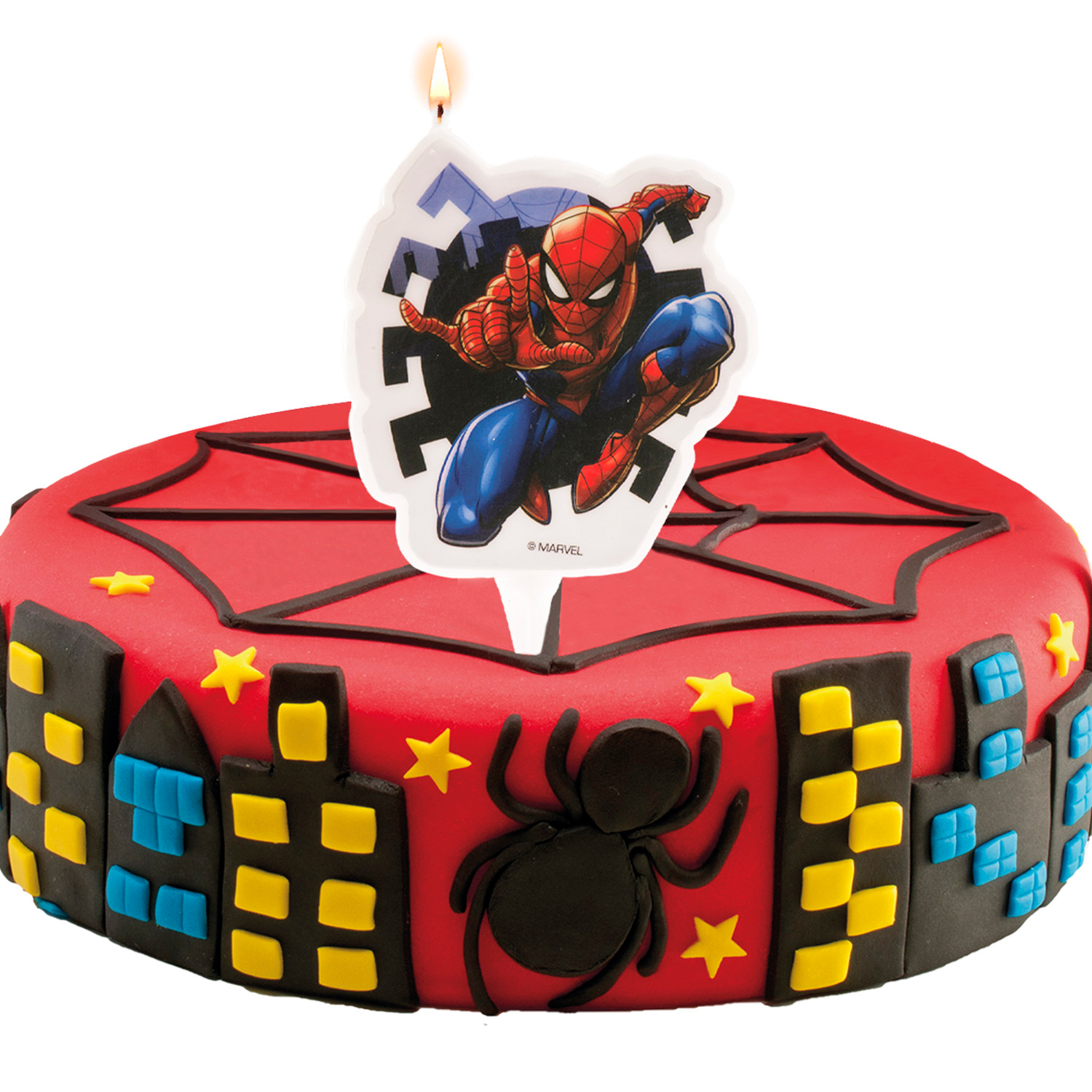 2D Geburtstagskerze "Spider-Man" (7 cm)
